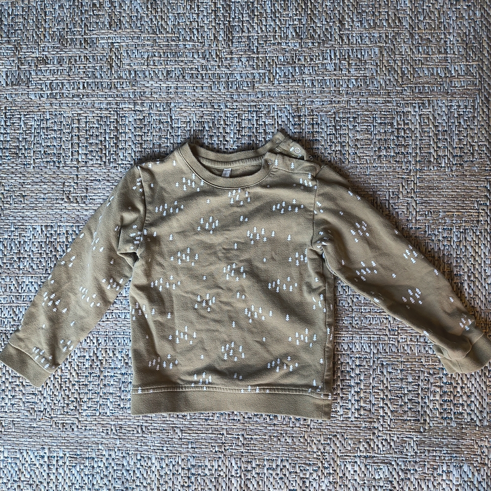 Quincy Mae Fleece Basic Sweatshirt in Olive